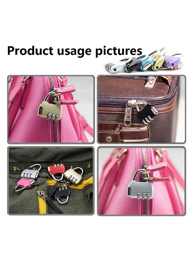 Y&D Combination Lock, SYOSI 7 Pcs 3-Digit Travel Lock of Zinc Alloy, the Small Safe Padlock for Suitcases Luggage Toolkit Cabinets  - Image 2