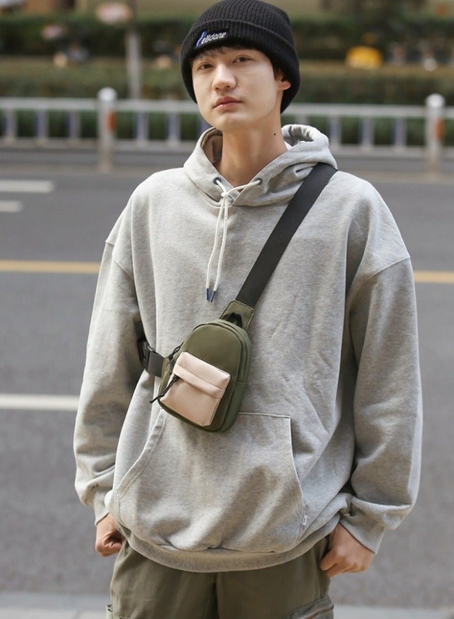 Unisex Fashion Crossbody Bag, Men's/Women's Contrast Messenger Bag Shoulder Bag Sling Bag Side Bag Carry Bag, Daily Commuter/Campus Phone Bag Satchel Bag Small bag for Girls/Boys/Teenagers/Students - Image 2