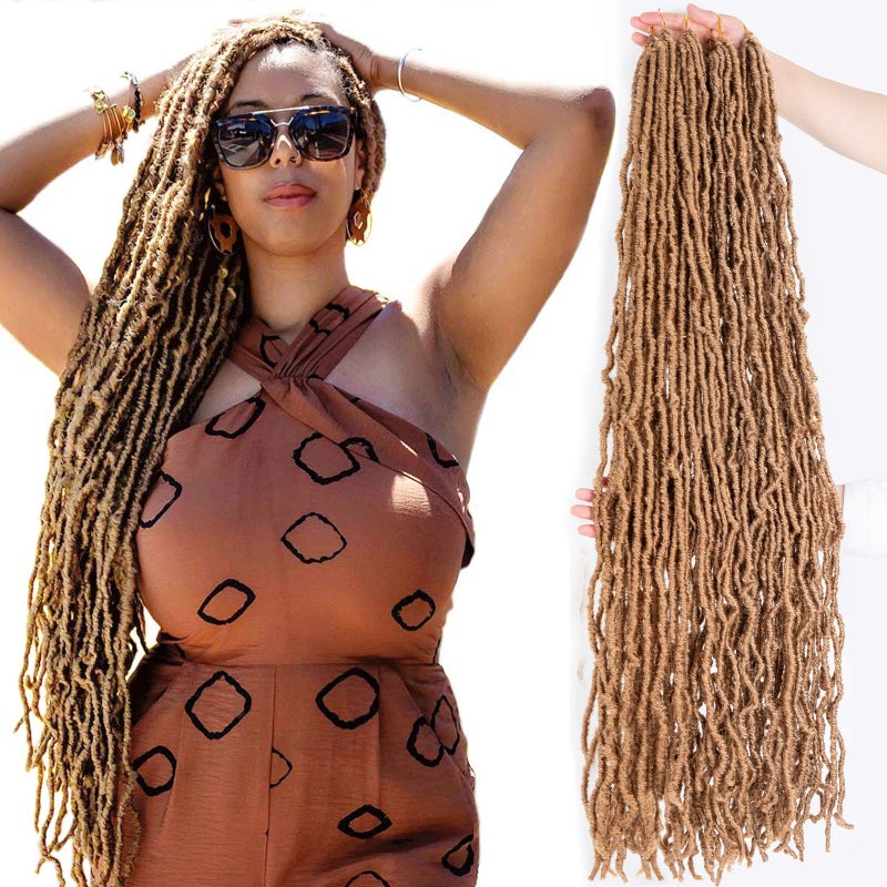 36Inch Soft Locs Crochet Hair Faux Locs Crochet Braids Hair 6 Packslot Goddess Locs Synthetic Hair Extend Soft Locs Braiding for Women 36 Inch 6packs 27