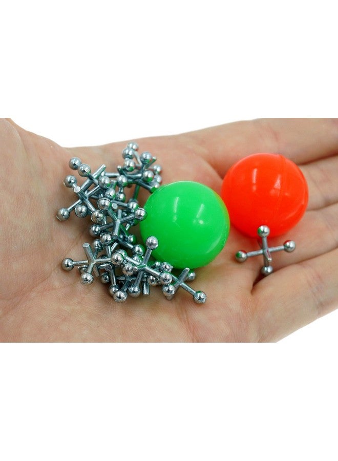 Ja-Ru JA-RU Vintage Metal Jacks Game Set/Two Bouncy Balls.(1 Pack) Mini Jax Toy. Classic Family Retro Classics. Bulk Party Favors, Stocking Stuffers. 950-1B - Image 5