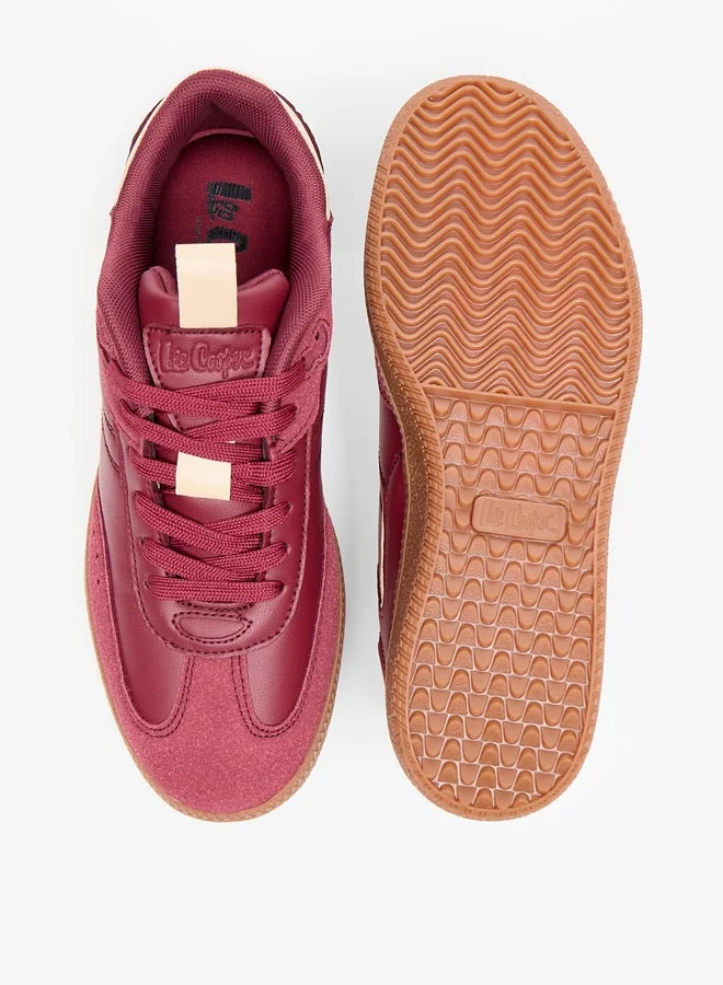 لي كوبر Women's Colourblock Lace-Up Sneakers