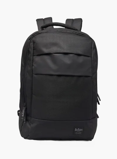 Lee Cooper Boys Solid School Backpack with Adjustable Shoulder Straps and Zip Closure - 17x32x48 cms