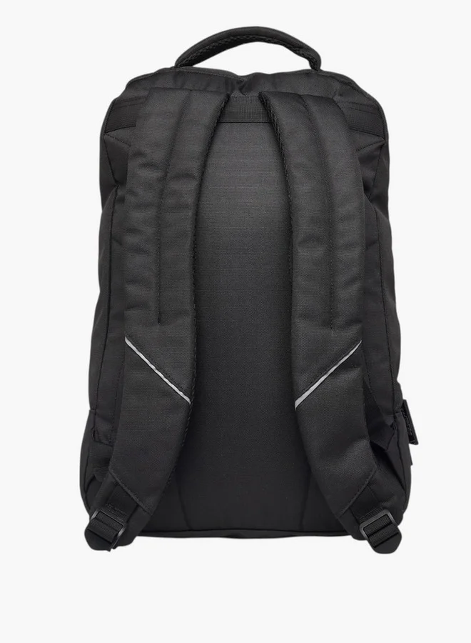 Lee Cooper Boys Solid School Backpack with Adjustable Shoulder Straps and Zip Closure - 17x32x48 cms