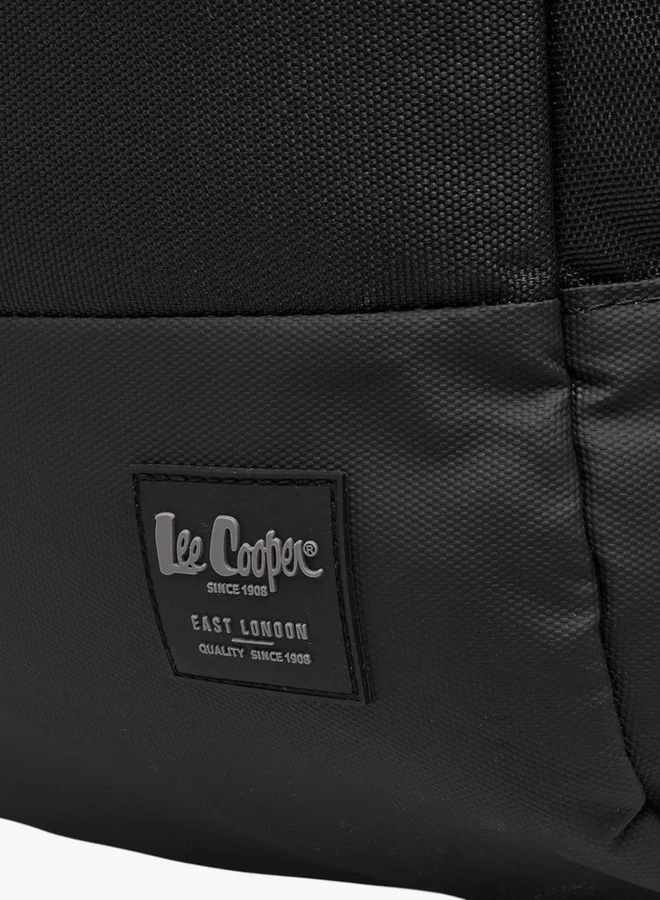 Lee Cooper Boys Solid School Backpack with Adjustable Shoulder Straps and Zip Closure - 17x32x48 cms