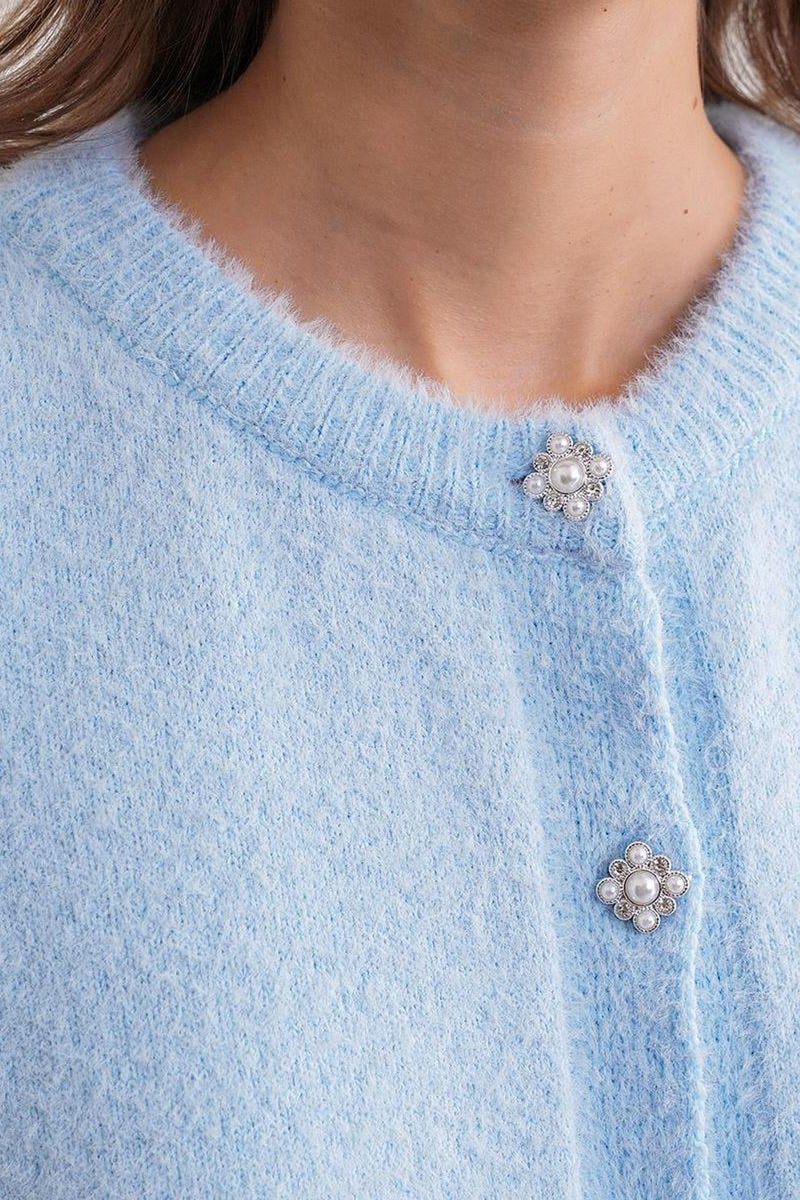 Mixray Oversized Jacquard Button Cardigan - Image 5