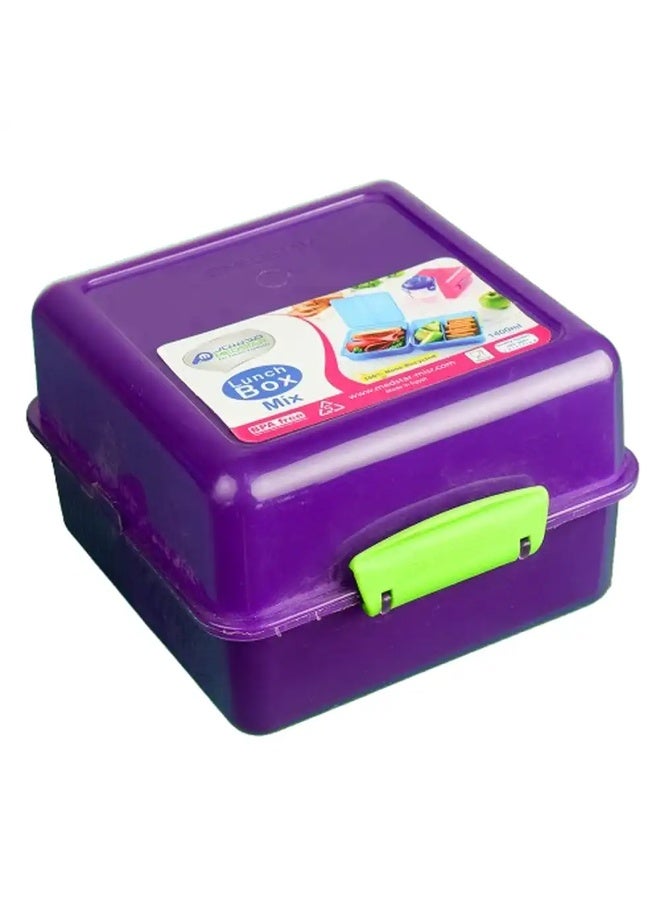 Medstar Lunch Box 1400 ML Purple - 7691 - Image 1