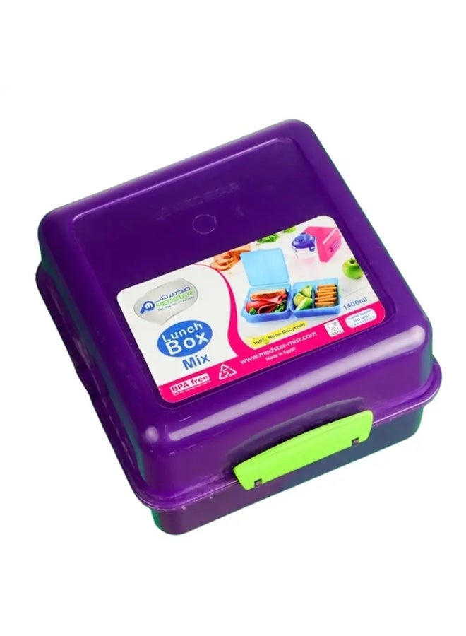 Medstar Lunch Box 1400 ML Purple - 7691 - Image 2
