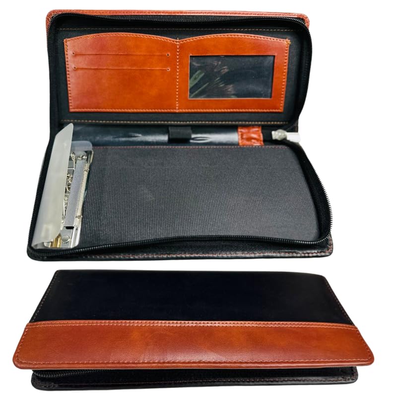 OWT Cheque Book Holder, Vegan Leather Expanding Handmade Multiple Cheque Book Holder for Cards, Women/Men Cheque Book Wallet, Traveling Wallets, Checkbook Holder, Documents Holder for Office & Home - Image 3