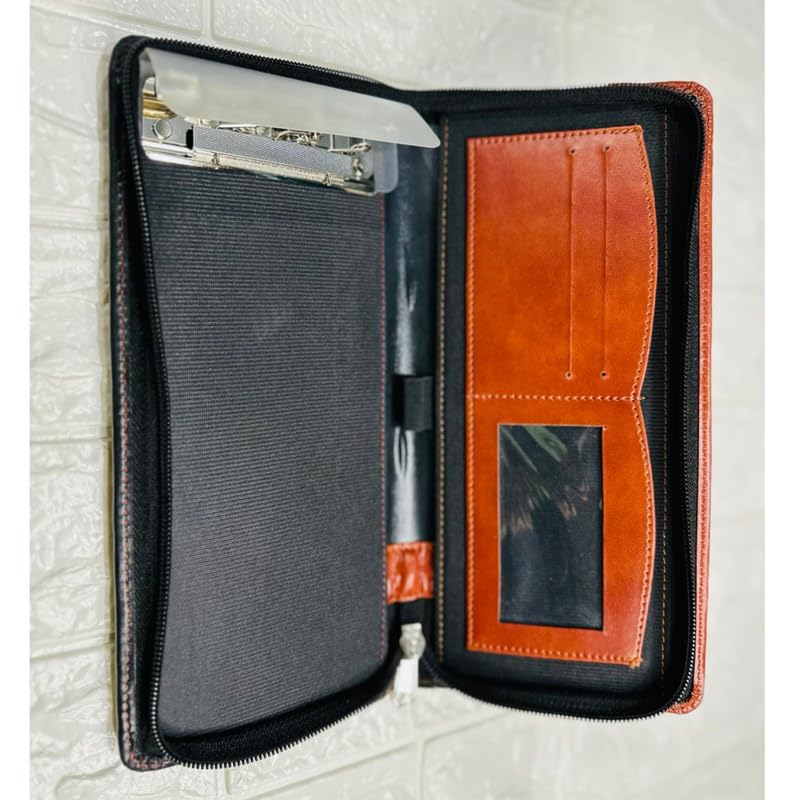 OWT Cheque Book Holder, Vegan Leather Expanding Handmade Multiple Cheque Book Holder for Cards, Women/Men Cheque Book Wallet, Traveling Wallets, Checkbook Holder, Documents Holder for Office & Home - Image 5