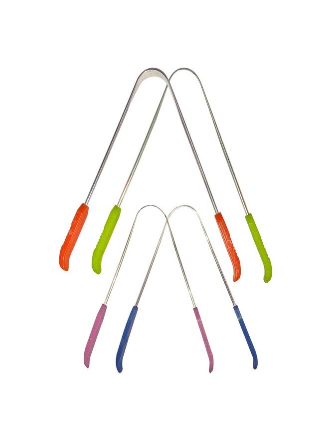 Nurpi steel Tongue Cleaners for adult & children (happy family) pack of 4 - Image 1