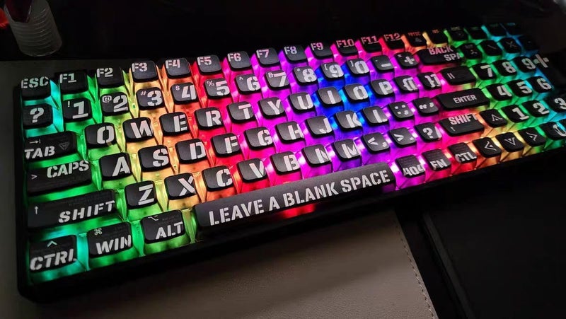 أغطية مفاتيح PBT بودنج، أغطية مفاتيح موضوع Raving، مجموعة أغطية مفاتيح 120 مفتاح بالتسامي، ملف ASA، أغطية مفاتيح مخصصة للوحة مفاتيح ميكانيكية لمفاتيح Cherry Gateron MX Switch (أسود) - Image 4