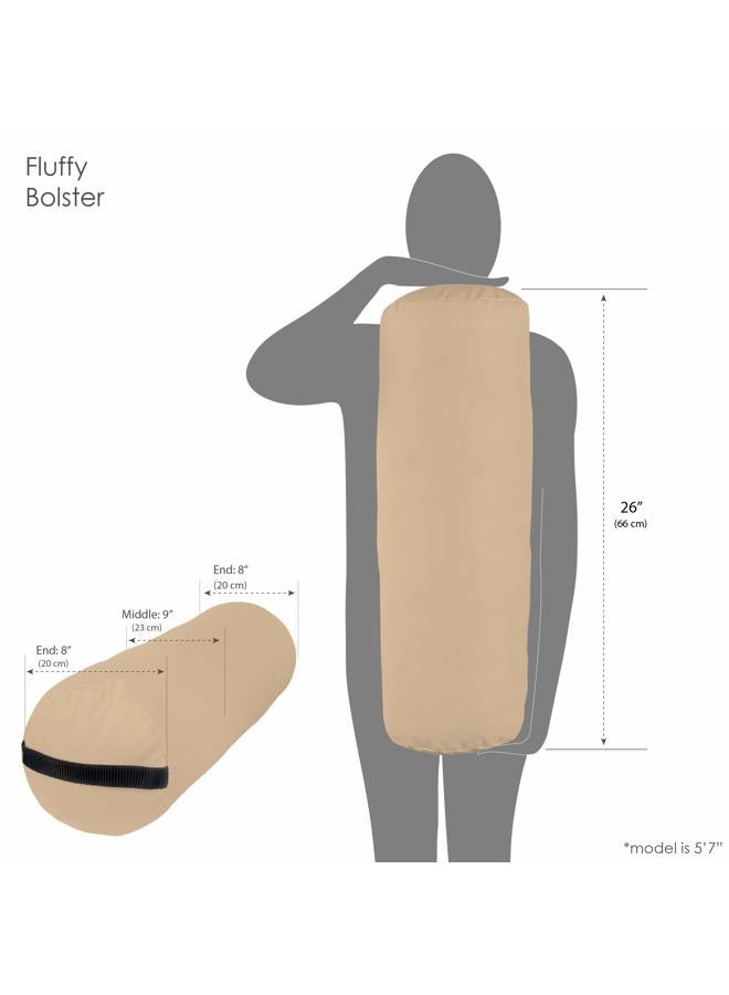 EARTHLITE Bolster Pillow Fluffy – Durable Massage Bolster, 100% PU Upholstery incl. Strap Handle/Professional Quality for Massage Tables/Back Pain Relief Fluffy - Image 3