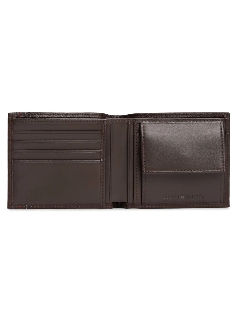 Tommy Hilfiger Coffee Bean Leather Bifold Card And Coin Holder for Men | Best Price UAE