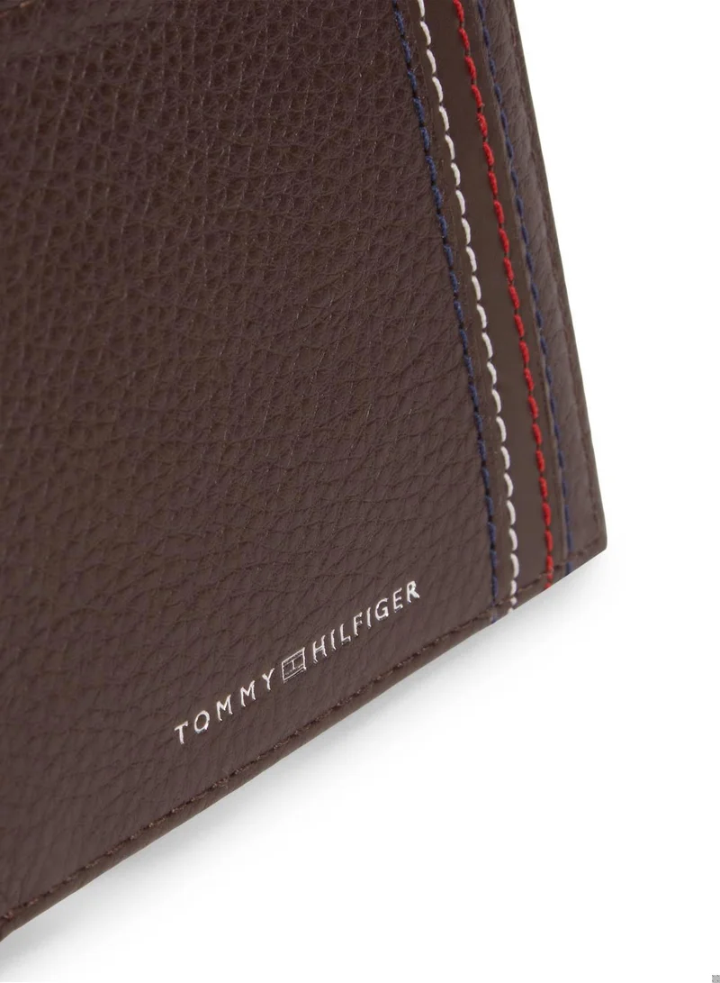 Tommy Hilfiger Coffee Bean Leather Bifold Card And Coin Holder for Men | Best Price UAE