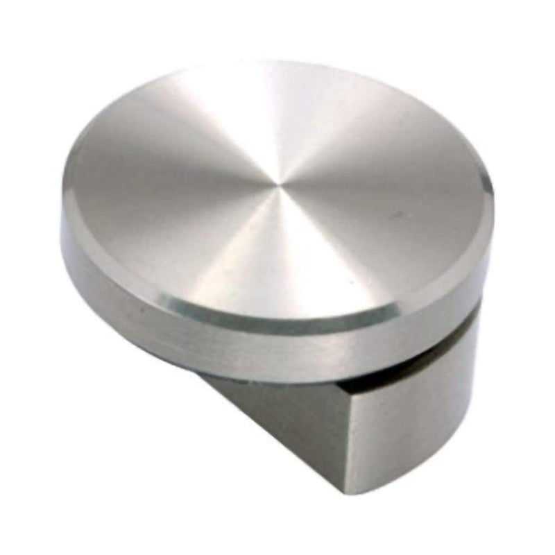 VICTAC Fully Brass 6mm Half Round MirrorGlass Holder Bracket Wall Mounted Silver Pack of 10 - Image 2