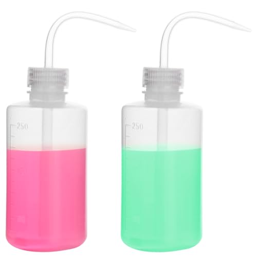 stonylab Chemical Wash Bottle 2Pack Plastic Safety Lab Squeeze Wash Bottle LDPE with Narrow Mouth 250 ml 8 oz2 Bottle - Image 3