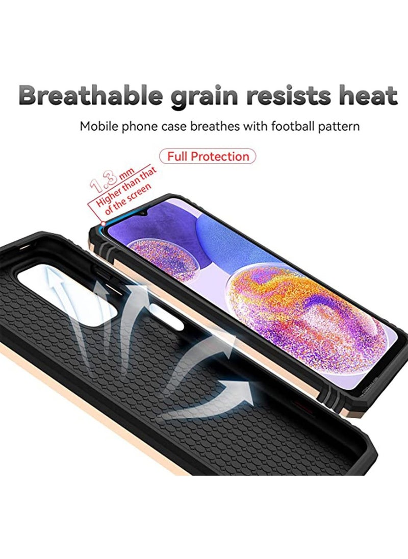Generic - Samsung A23 5G / 4G Case Cover with Slide Camera Protector Anti Scratch Shock-Absorption Kickstand Hybrid Phone Case Protection and for Samsung M23 5G / M13 Gold - Image 1