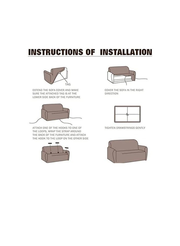 general Stretch Sectional Couch Cover Latest Jacquard Design High Stretch Sofa Covers for Pet Dog Cat Washable Slipcover Non Slip Soft Magic Furniture Protector-Light Green - Image 5