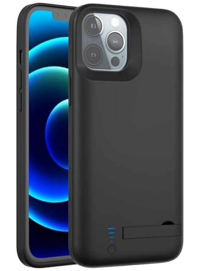 Case for iPhone 15 Pro, 6000mAh Portable Charging with Kickstand,Supported Rechargeable Battery Pack iphone Pro Backup Charger - Image 2