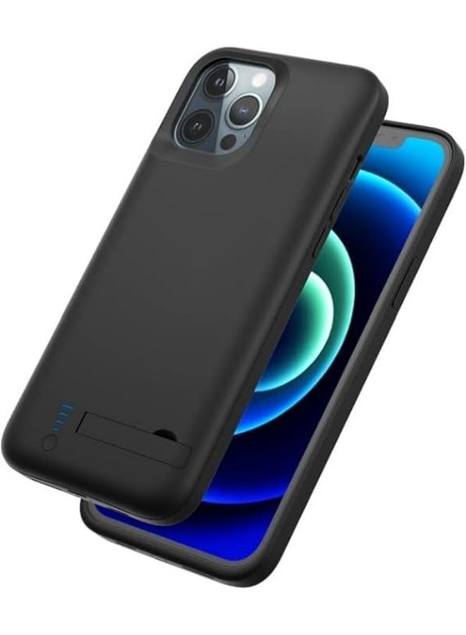 Case for iPhone 15 Pro, 6000mAh Portable Charging with Kickstand,Supported Rechargeable Battery Pack iphone Pro Backup Charger - Image 3