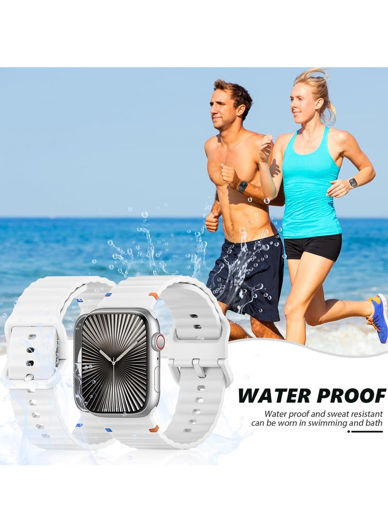 TEMPO Durable Sport Band Compatible with Apple Watch Ultra 2/1 Ultra 49mm 46mm 45mm 44mm 42mm for Men Women, Soft Silicone,Waterproof Strap for iWatch Series 10 9 8 7 6 5 4 3 2 1 SE  - Image 2