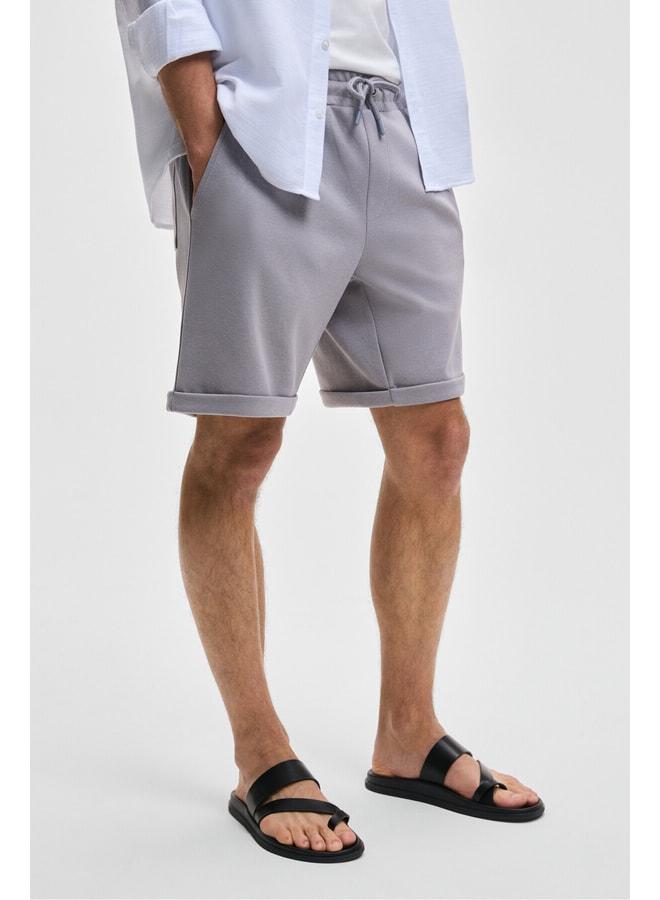 GRIMELANGE YOURI Men's Elastic Waist Back Single Pocket Relaxed Fit Lilac Shorts. - Image 2