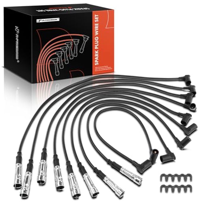 A-Premium Spark Plug Wire Compatible with Mercedes-Benz W126 Series 420SEL 1986-1991 4.2L, 560SEC 1986-1991 5.6L, 560SEL 1986-1991 5.6L, 9-PC Set - Image 4