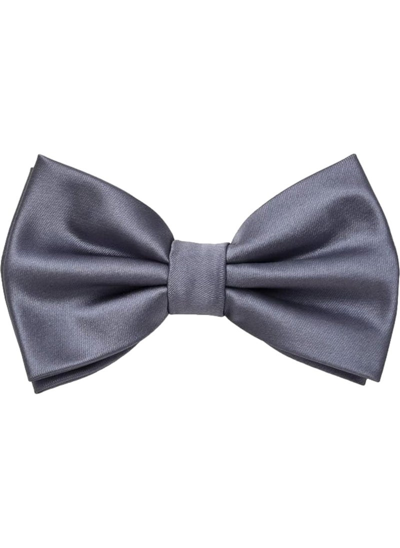 Trenderrs Men's Solid Color Satin Bow Tie  - Image 2