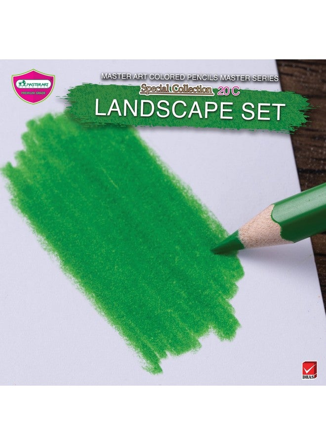 Masterart Colored Pencils Master Series 20 Colors In Special Collection For Kids And Adults Coloring (Landscape Set)  - Image 5