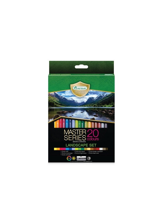 Masterart Colored Pencils Master Series 20 Colors In Special Collection For Kids And Adults Coloring (Landscape Set)  - Image 1