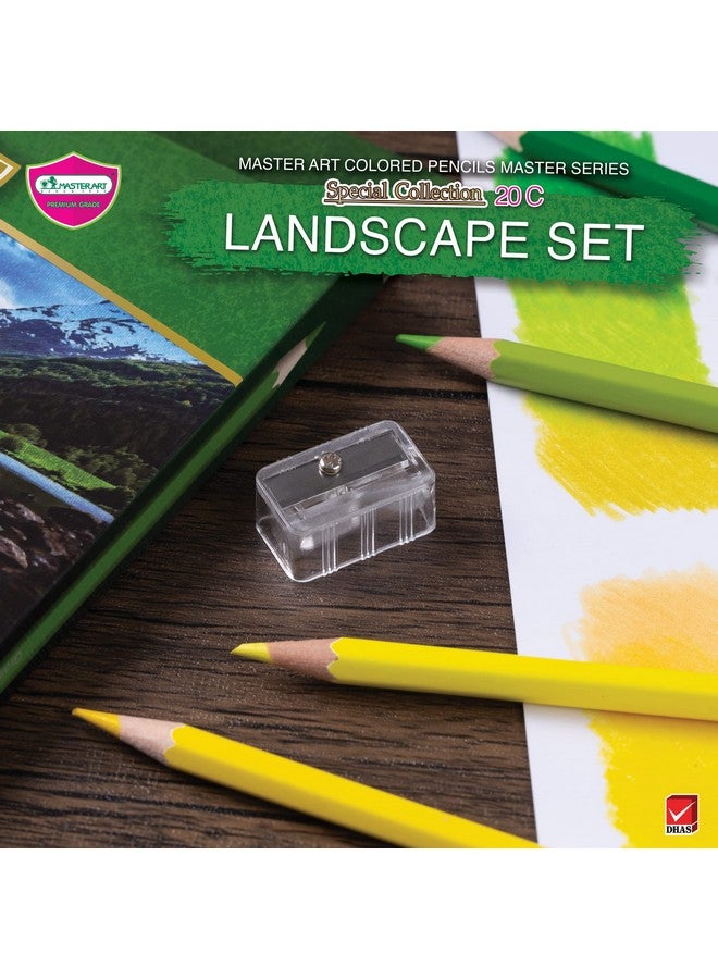 Masterart Colored Pencils Master Series 20 Colors In Special Collection For Kids And Adults Coloring (Landscape Set)  - Image 3