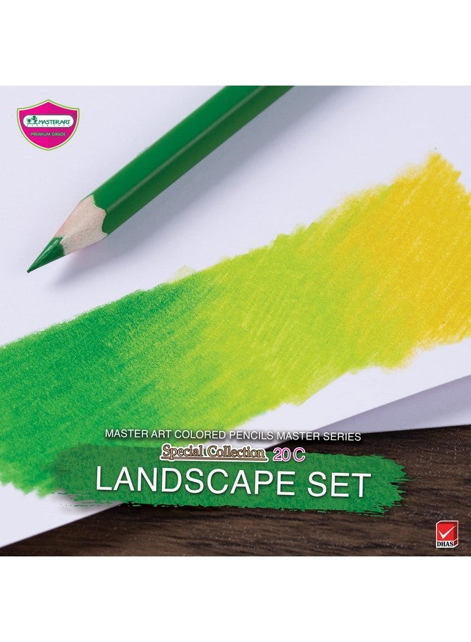 Masterart Colored Pencils Master Series 20 Colors In Special Collection For Kids And Adults Coloring (Landscape Set)  - Image 4