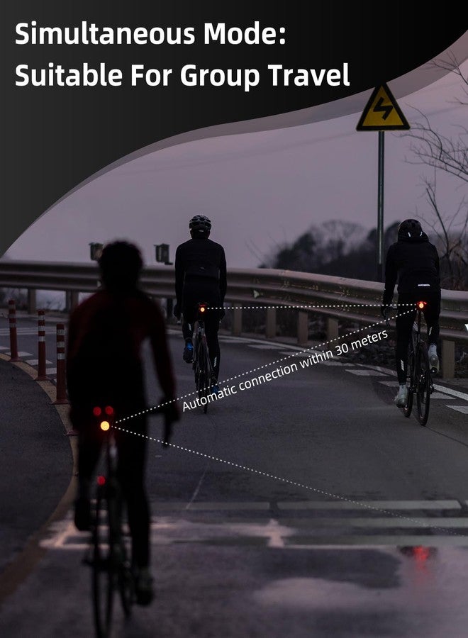 ROCKBROS Bike Tail Light Smart Brake Sensing Rear Bike Light Led Bike Lights,Type C USB Rechargeable,IPX6 Waterproof Bike Light for Night Riding - Image 3