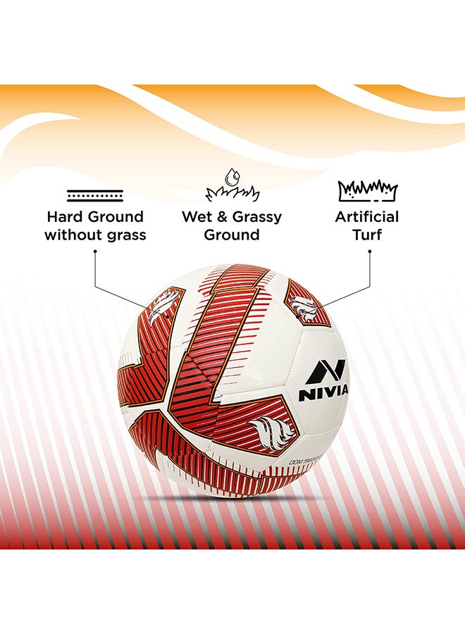 Nivia DOM06 Training ‎PU Football | Size 5 | Machine Stitched | 32 Panel | TPU top Layer | Soccer Ball | Butyl Bladder Core - Image 5