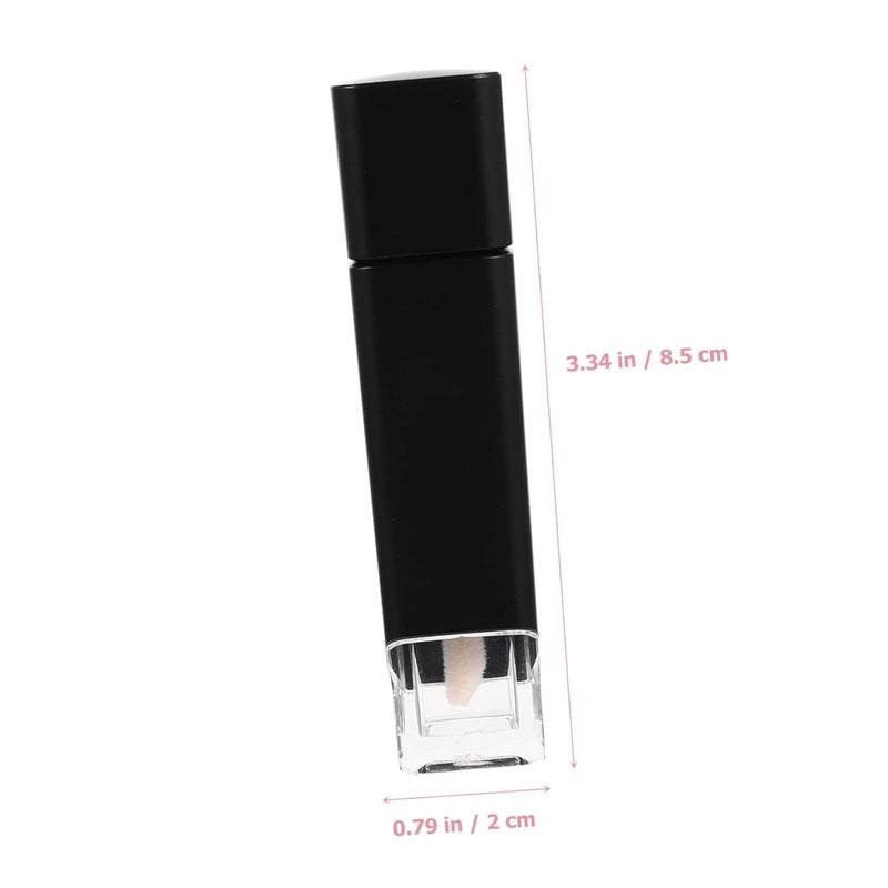 FRCOLOR 8pcs Black Lip Gloss Containers Lip Gloss Empty Refillable Balm Bottles - Image 5