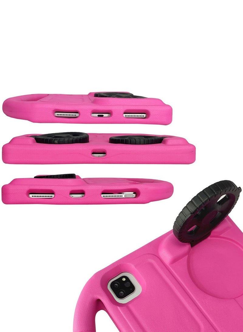 Ipad Air 9.7 Shockproof EVA Foam Case Cover With Wheel Stand For Apple iPad 9.7 inch (6th Gen / 5th Gen) iPad Air 2/ iPad 5/6 Pink  - Image 3