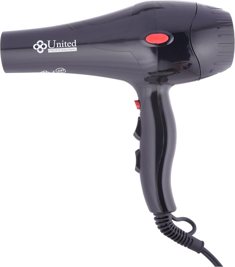 United Professional | Hair Dryer UND-1999 New | Z-UND-1999N | Multiple heat settings + adjustable airflow control | 360° rotatable cord | Cable length: 3 meters - Image 2