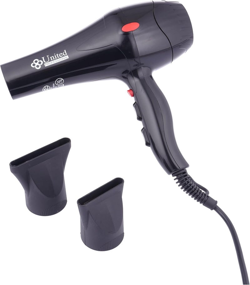 United Professional | Hair Dryer UND-1999 New | Z-UND-1999N | Multiple heat settings + adjustable airflow control | 360° rotatable cord | Cable length: 3 meters - Image 3