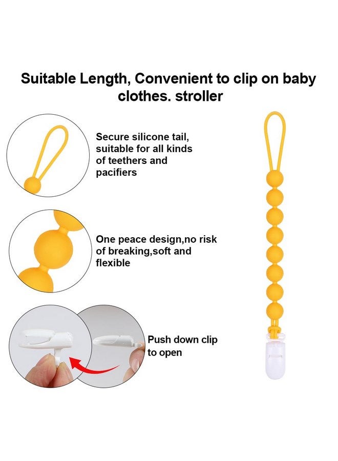 AmazingM Baby Food Grade Silicone Carrier Vehicle Teether Toy with One Piece Design Pacifier Clip Holder,Teething Pain Relief Toys Gift Set for 3 Months+ Boys and Girls,Freezer Safe,BPA Free. (Excavator) - Image 4