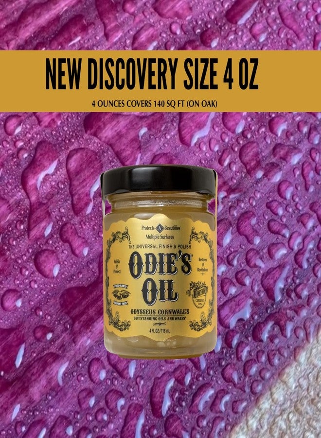 Odie's Oil - Universal Finish for Wood, Leather, Plastic, Vinyl, Metal & More - Discover Size- 4 Oz Jar - Waterproof, Food Safe, Solvent Free Non-Toxic Finish - Image 2