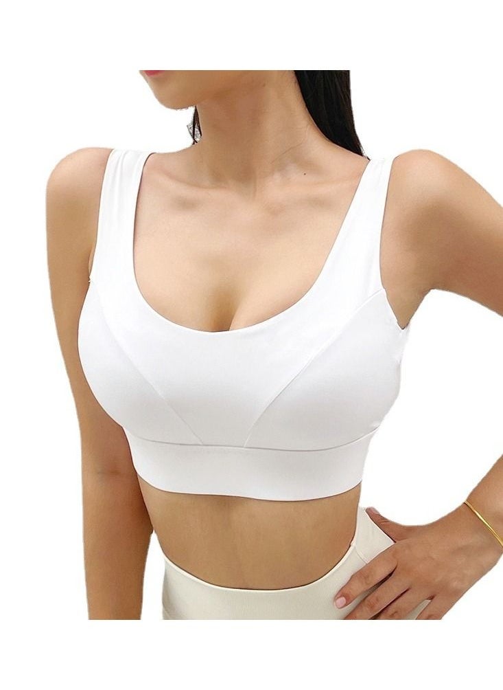 Loquat Women Quick Dry Breathable Sports Bra White  - Image 1