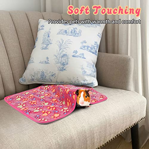 YUEPET Waterproof Guinea Pig Blankets Washable 3 Pack Small Animal Fleece Cage Liners Pet Soft Sleep Mat Pad Cover Warm Flannel Throw for Hamster Guinea Pig Rabbit Chinchilla Hedgehog Ferret 23"×16" - Image 5