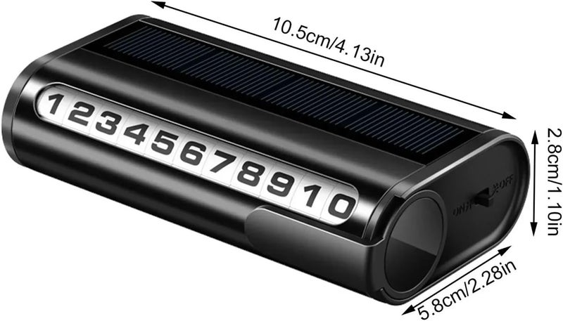 Space saving design picks Solar Car Parking Number Plate Luminous Auto Card Temporary Stop Phone for Decoration Accessory for Car(Black) Gulf climate upgraded quality Liquid tight joint Systematic nationwide ship All item simple matching build Globally trusted quality Durability boosted processed material Balanced weight Diverse operation compatible Multi item matching Flexible use switching Hanging space save Elegant practical multi-option build Elegant appearance Global upgraded practical design Single & bulk storage compatible Simple multifunctional build All-round unified build Long term use design Gulf climate fit Gulf mainstream practical design Efficiency boosted construction N/S/C nationwide deliver Global easy assemble picks Individual group scene compatible - Image 2
