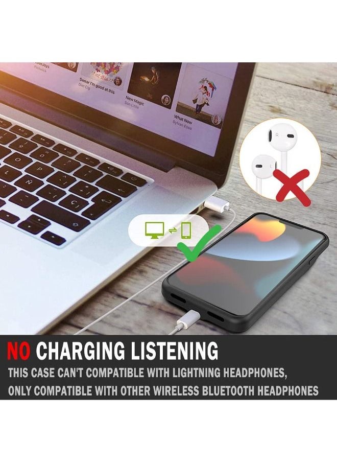 4800mAh Support SYNC Data Wired Headset External Backup Portable Pack Battery Charger Case for iPhone 13 Pro Max