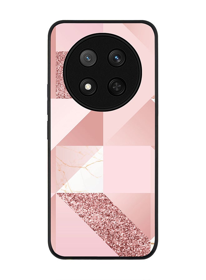 Stylizedd For Honor X9c / Honor Magic7 Lite 5G Case,Slim fit Camera Protection, Shockproof Thin Phone cover  - Marble Pink Geometric - Image 1