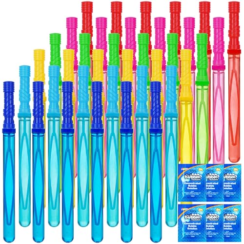 JOYIN 36 Pack 146 Big Bubble Wands Bulk Bubble Blower for Kids Party Favors Easter Birthday Summer Outdoor Indoor Activity - Image 1