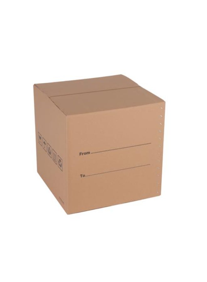 Epsilon 5-Ply Empty Carton Box 44 x 44 x 44 cm, Heavy-Duty Corrugated Cardboard Packing Box for Shipping, Storage, Moving, Transportation & DIY Use, Durable Industrial Packaging Box, Brown - EPS1226 - Image 2