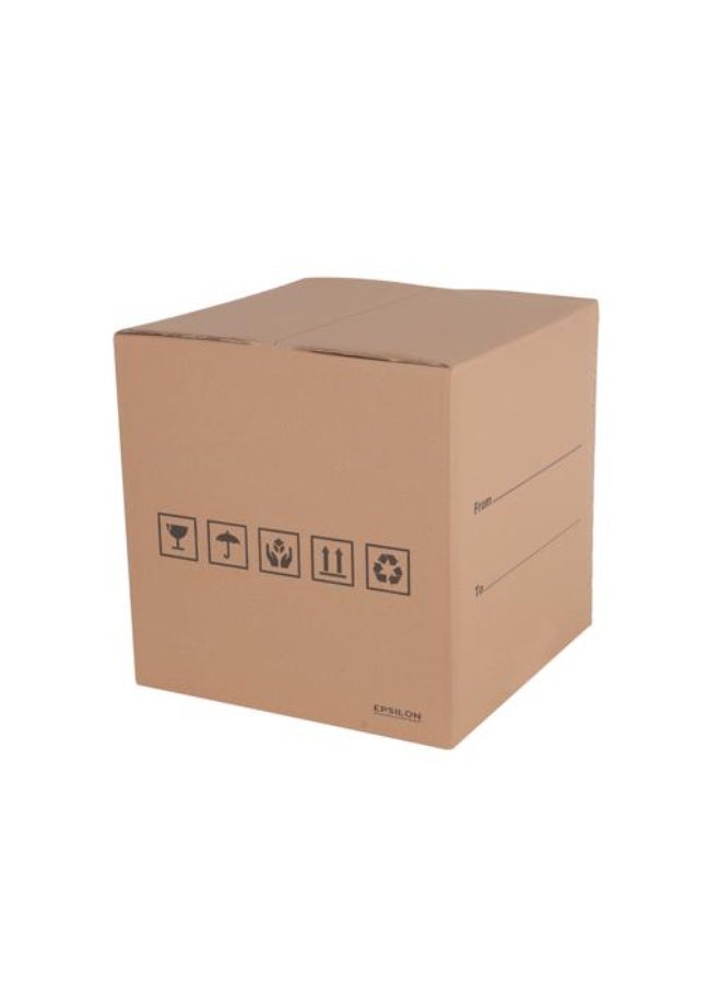 Epsilon 5-Ply Empty Carton Box 44 x 44 x 44 cm, Heavy-Duty Corrugated Cardboard Packing Box for Shipping, Storage, Moving, Transportation & DIY Use, Durable Industrial Packaging Box, Brown - EPS1226 - Image 3
