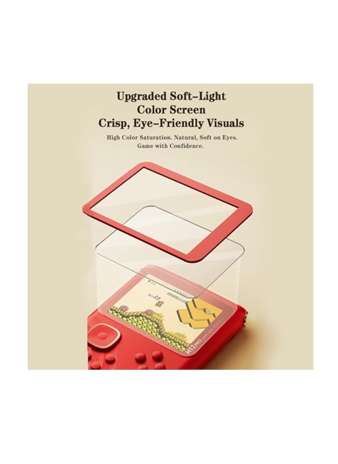 null - Retro Handheld Game Console with 1000 Classical Games-3.5 Inches Screen Portable Video Game Consoles (red) - Image 1