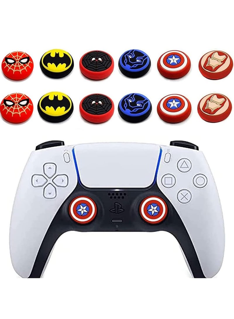 12Pcs Analog Thumb Grip Stick Cover, Wireless Controllers Game Remote Joystick Cap, Fantastic Non-Slip Silicone Handle Protection Cover for PS5/PS4/Xbox one/360/Nintendo Switch PRO - Image 2